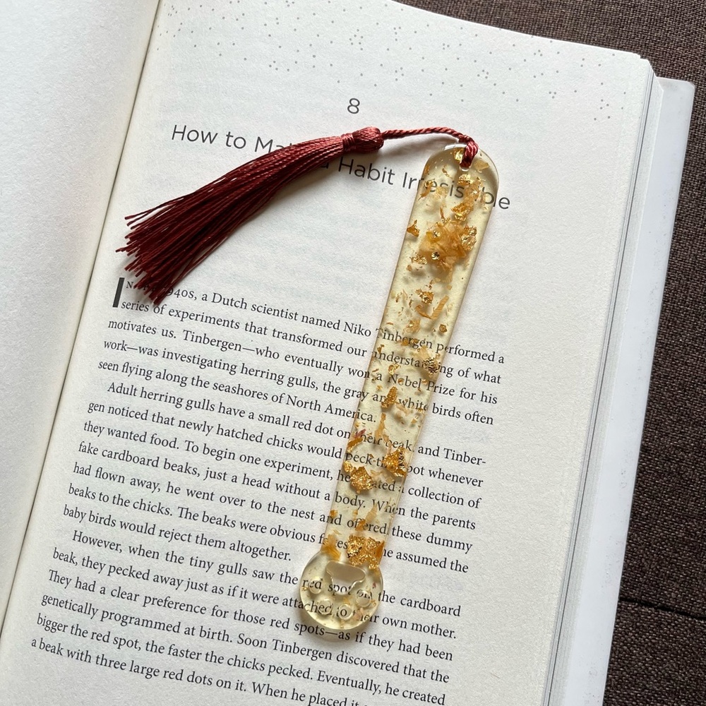 Handcrafted Botanical Animal Paw Bookmark